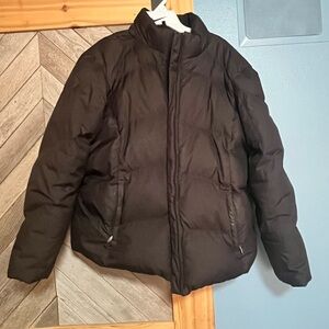 Eddie Bauer Goose Down Black Puffer Jacket